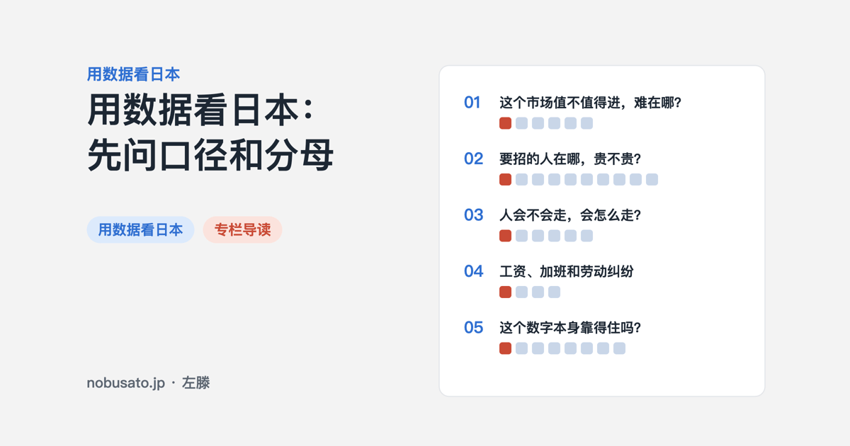 用数据看日本专栏导读封面：先问口径和分母