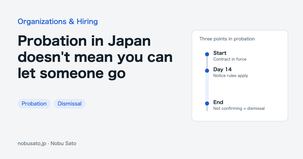 Probation in Japan doesn't mean you can let someone go