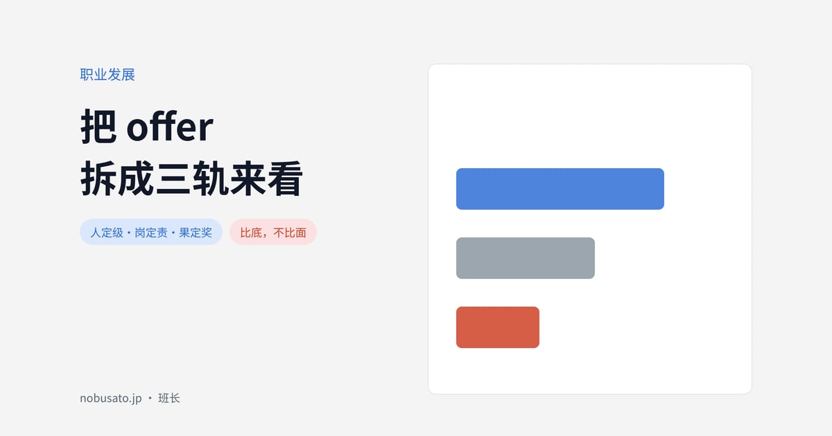 把 offer拆成三轨来看