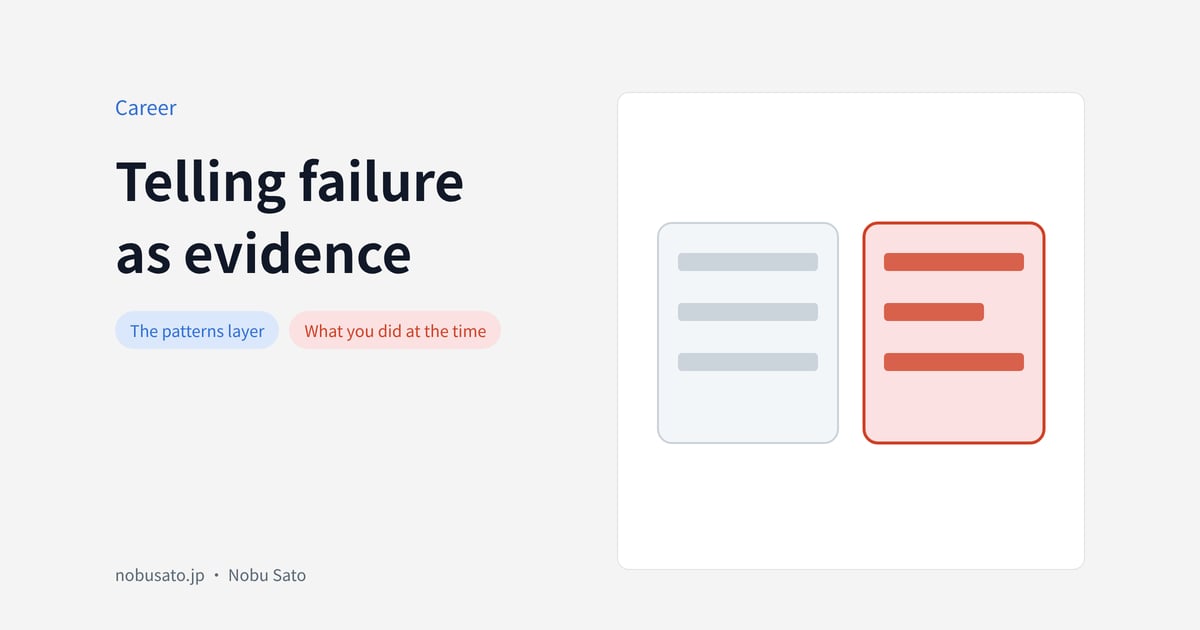 Telling failureas evidence
